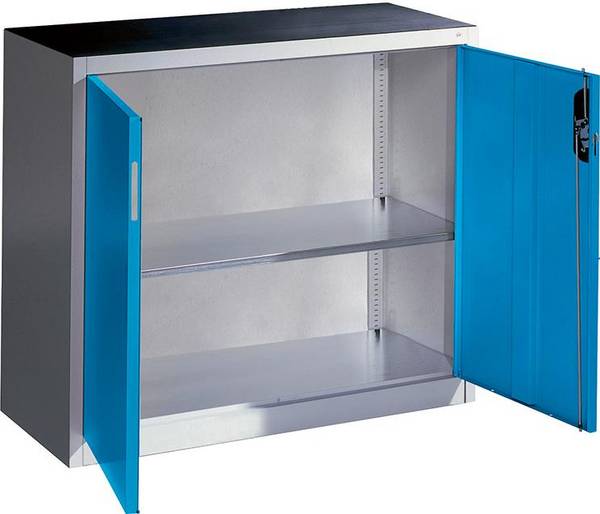 Beistellschrank B930xT500xH1000 mm RAL 7035/5012,1Fachboden Tragkraft 70kg - Artikel: 7830772189