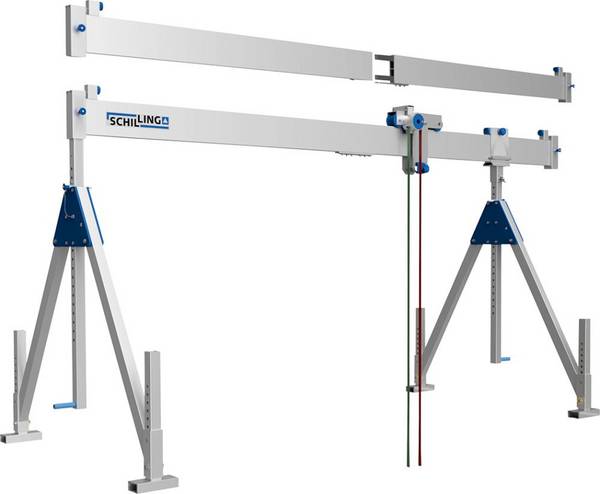 Aluportalkran stationär H1730-2980 mm 1500 kg TL 6000 mm Alu-Einzel-Träger - Artikel: 7830614755