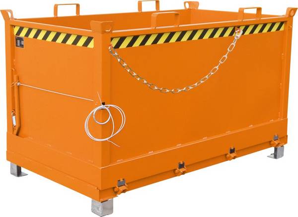Klappbodenbehälter 1500l B1845xT1040xH1145 mm RAL2000 Tragkraft 1500kg Typ FB 1500 - Artikel: 7830911267
