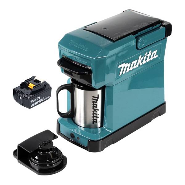 Makita DCM 501 G Akku Kaffeemaschine 12 V max. / 18 V + 1x Akku 6,0 Ah - ohne Ladegerät
