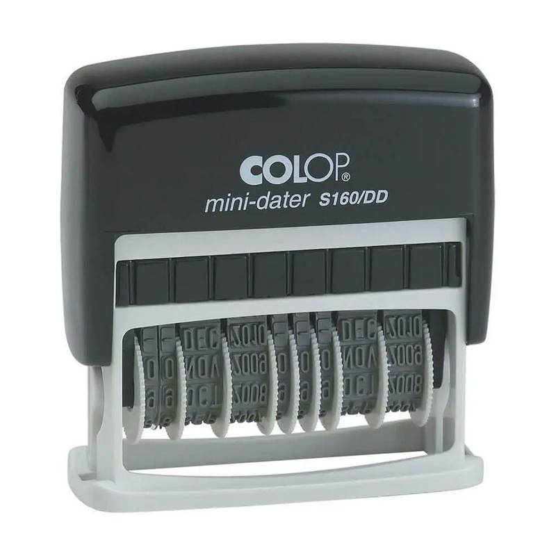 COLOP Mini Doppel-Datumstempel S160/DD, schwarz-0