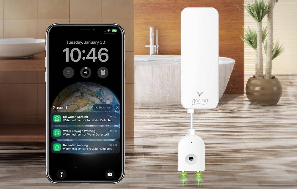 Gosund ST19 Smart Flood/Water Leak Sensor, Wassersensor, ZigBee-4