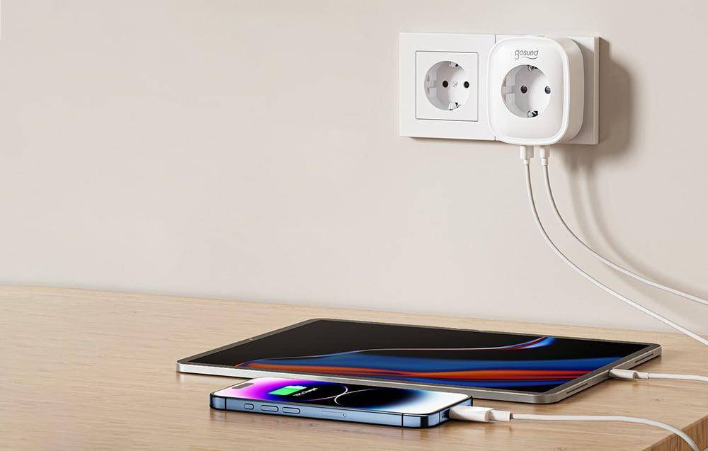 Gosund SP6, Smart Wi-Fi Plug, WLAN / Bluetooth Steckdose mit USB-A / USB-C Ladefunktion-4