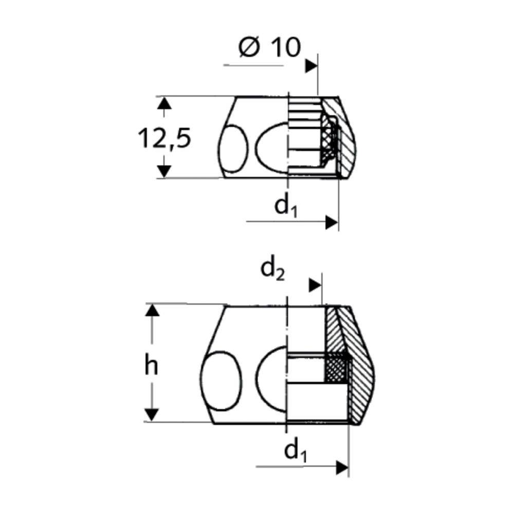 Schell Quetschverschraubung DN 10 3/8" x d. 10mm, Chrom-1