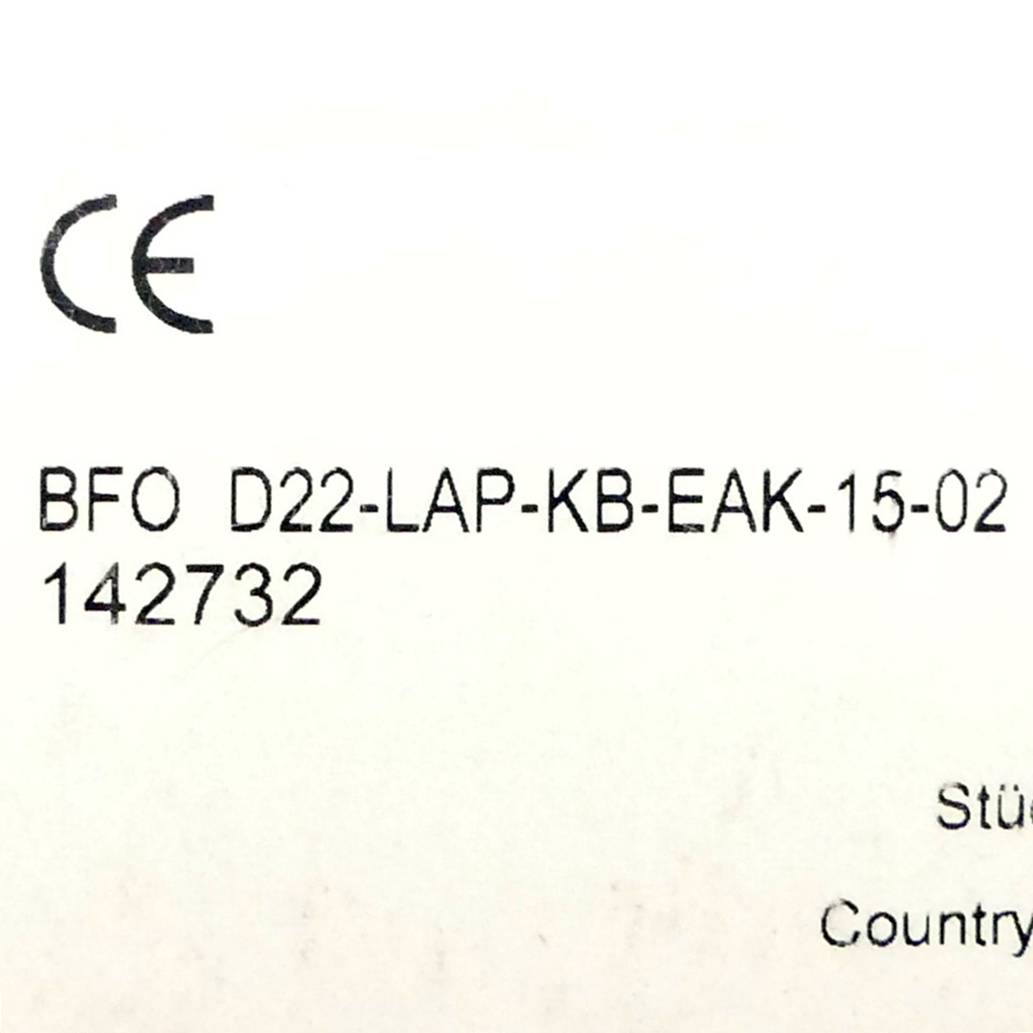 BALLUFF Sensor (BFO D22-LAP-KB-EAK-15-02)-1