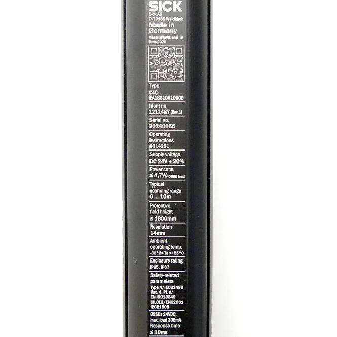 SICK Sicherheitslichtvorhang deTec4 core C4C-EA18010A10000 (1211487)-1