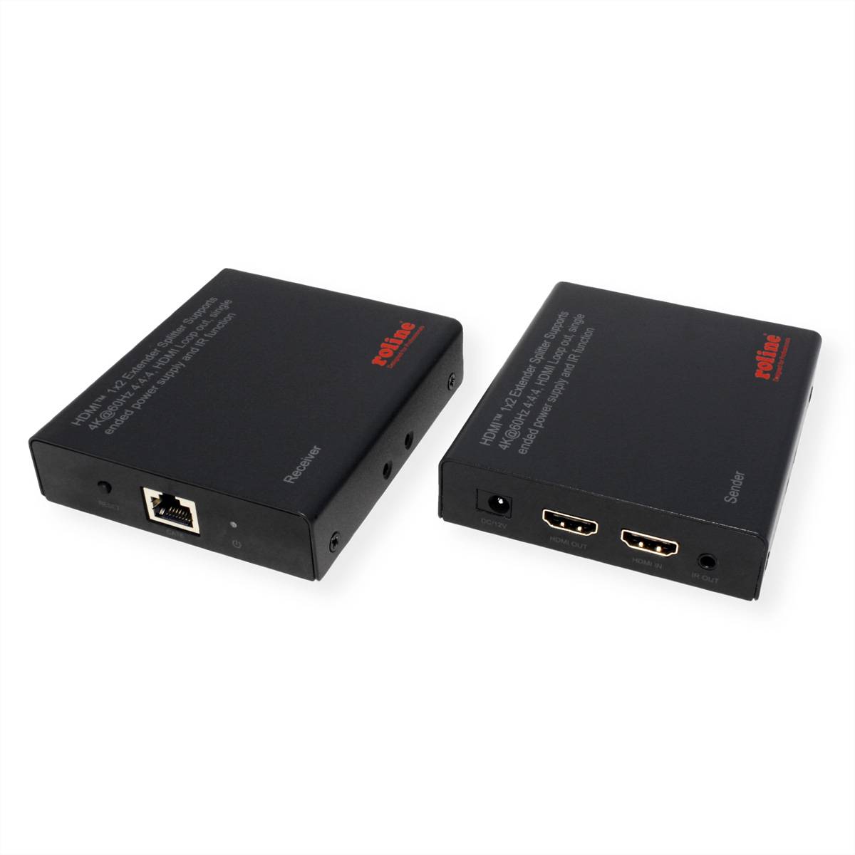 ROLINE HDMI Extender und Splitter, 1x2, über Cat.6A, 70m, 4K60Hz-1