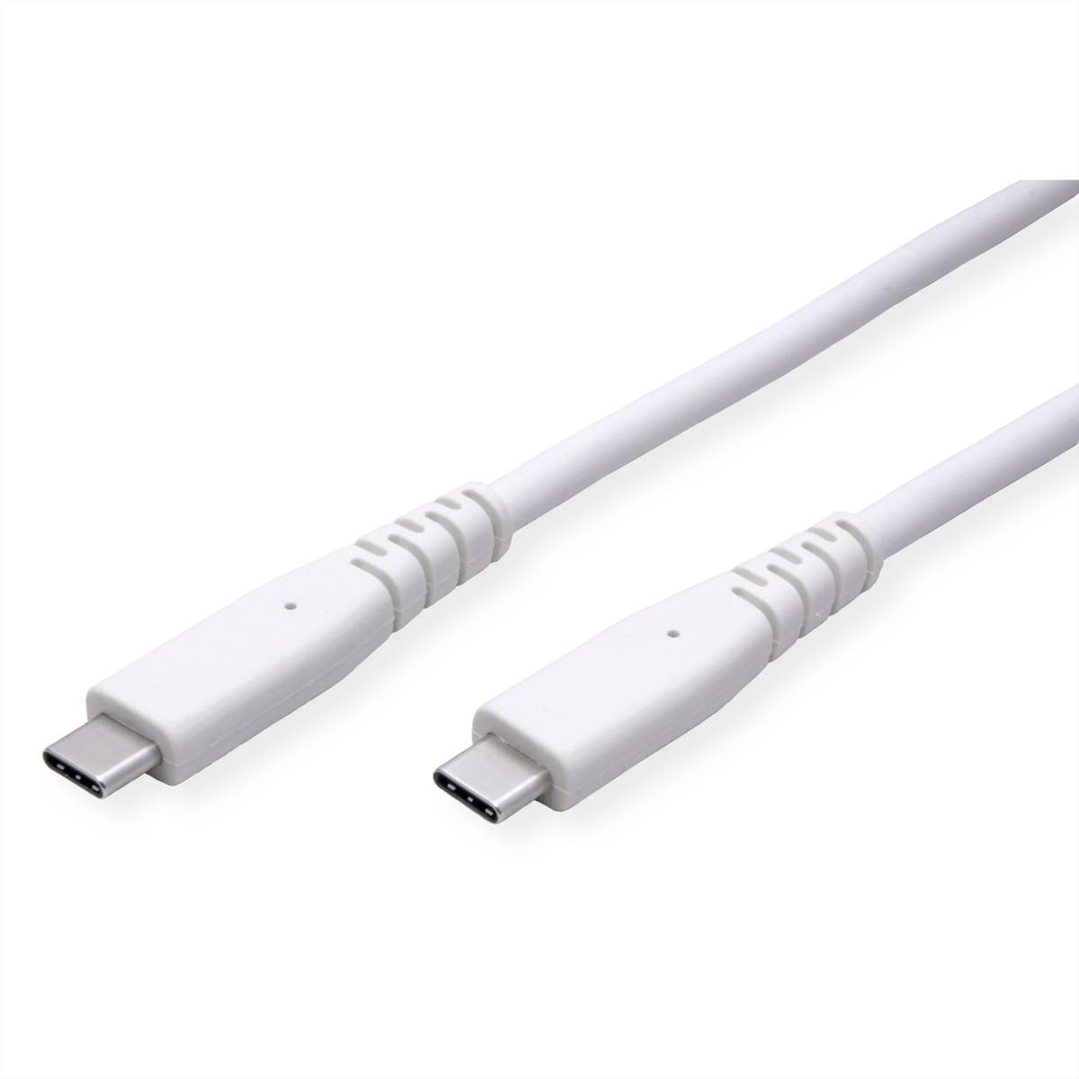 VALUE USB 3.2 Gen 2 kompatibles Kabel, USB C-C, ST/ST, 4K UHD-1, 10Gbit/s, Emark, 60W, weiß, 5 m-1