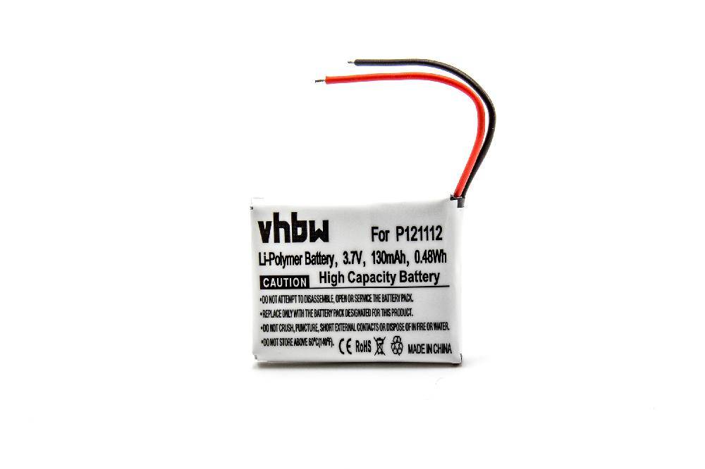 vhbw Akku Ersatz für Pebble P121112 | für Smartwatch Uhr Fitnessarmband (130 mAh, 3,7 V, Li-Polymer)-0