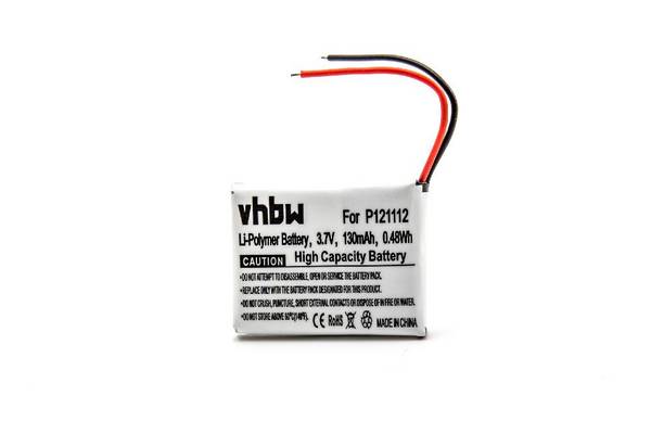 vhbw Akku Ersatz für Pebble P121112 | für Smartwatch Uhr Fitnessarmband (130 mAh, 3,7 V, Li-Polymer)