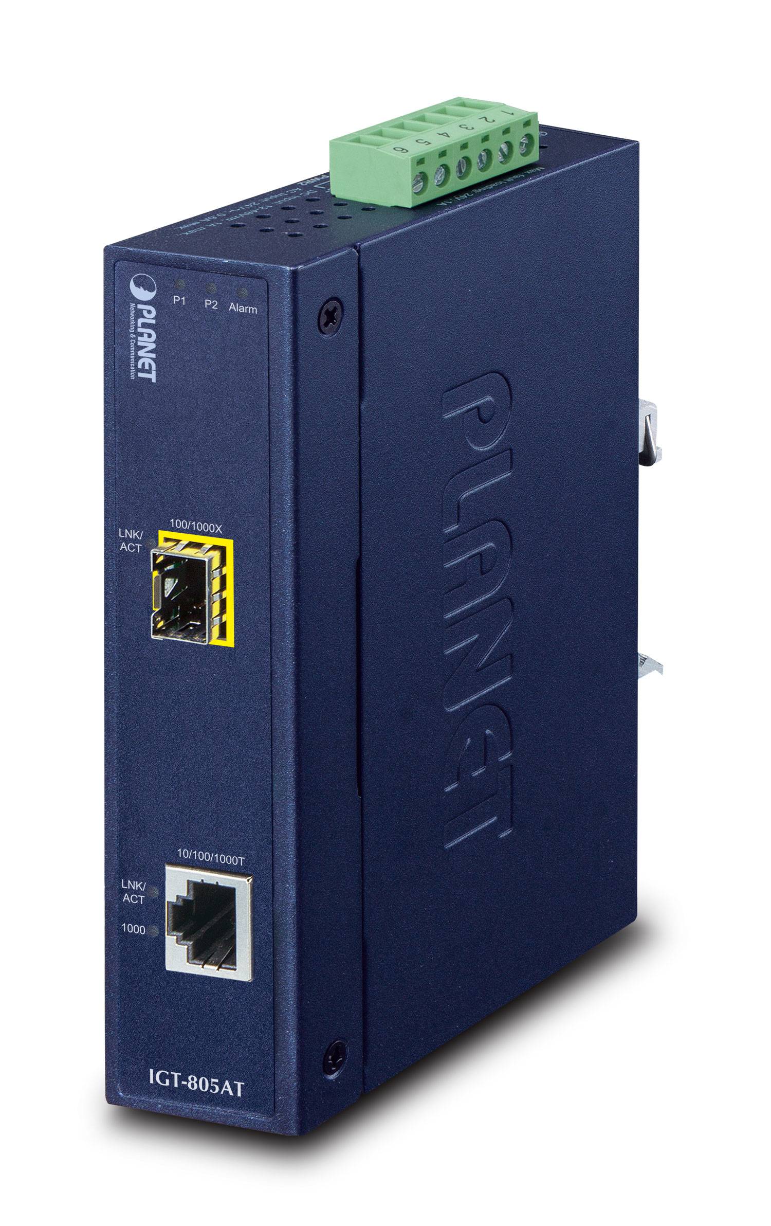 PLANET IP30 10/100/1000T to 100/1000X SFP Gbit Converter Multimedia-Technik Konverter-0