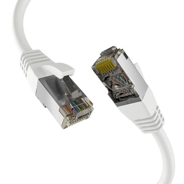 EFB Elektronik CAT8.1 WHITE 10M PATCH CORD Netzwerk CAT 8 SFTP 10 m low-smoke zero-halogen