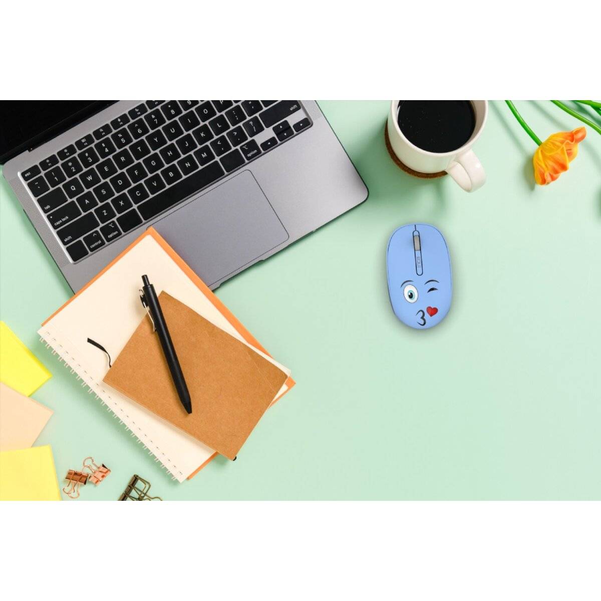 Inca Weeny Ergonomisch Wireless Maus 1200DPI 2,4 GHz Blau-4