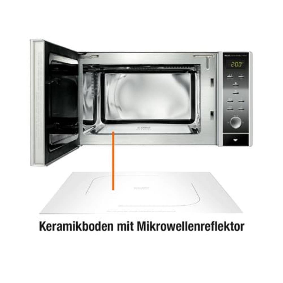 Caso Mikrowelle ohne Drehteller mit Grill MG25C Ceramic menu 2 in 1-1