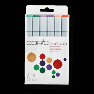 COPIC Sketch Set "Secondary Tones", 6 Stk.