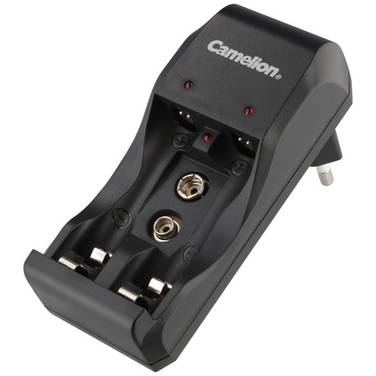 Camelion Stecker-Ladegerät BC-1091 für 1-2 AA oder 1-2 AAA oder 1x 9V Block Ni-MH Akkus