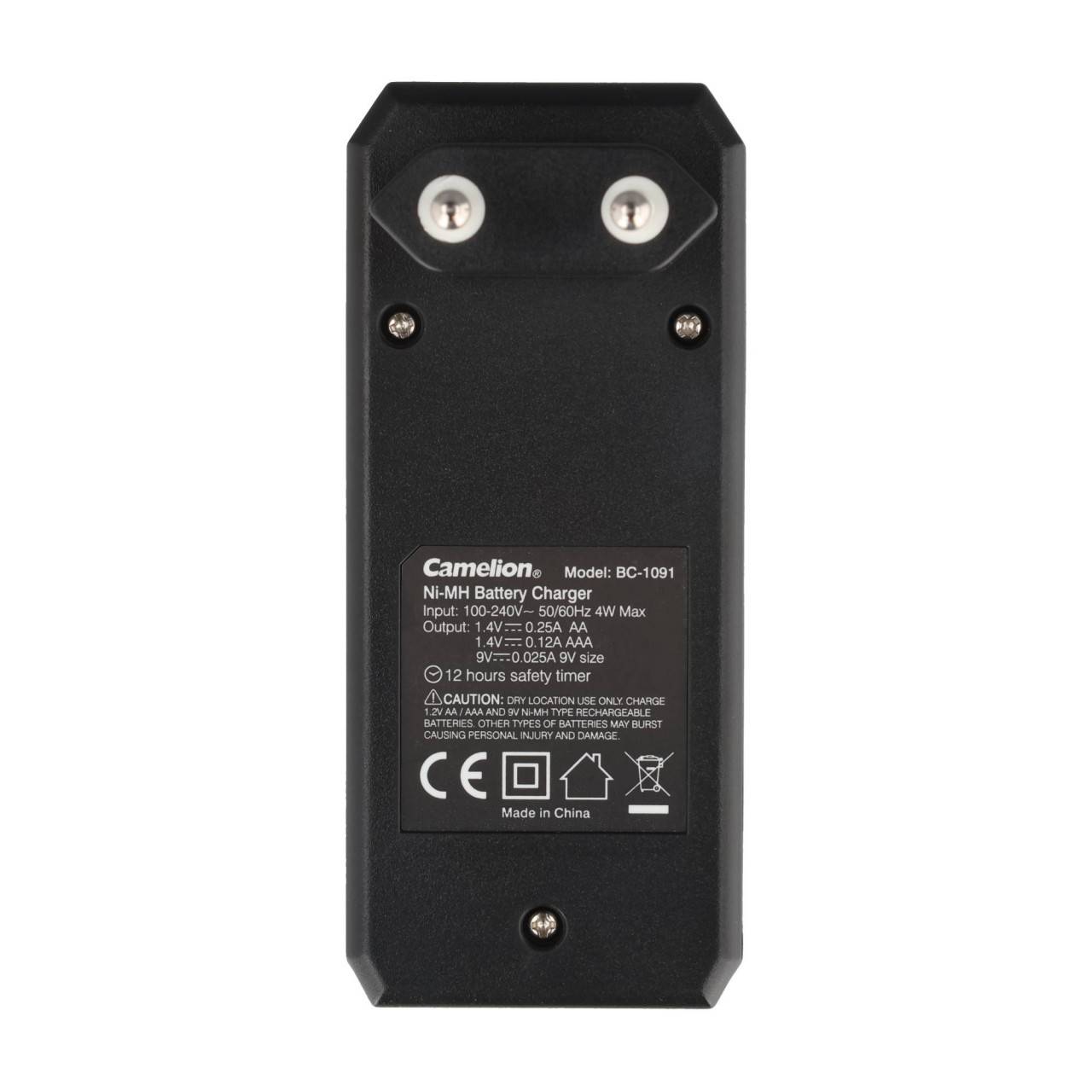 Camelion Stecker-Ladegerät BC-1091 für 1-2 AA oder 1-2 AAA oder 1x 9V Block Ni-MH Akkus-2