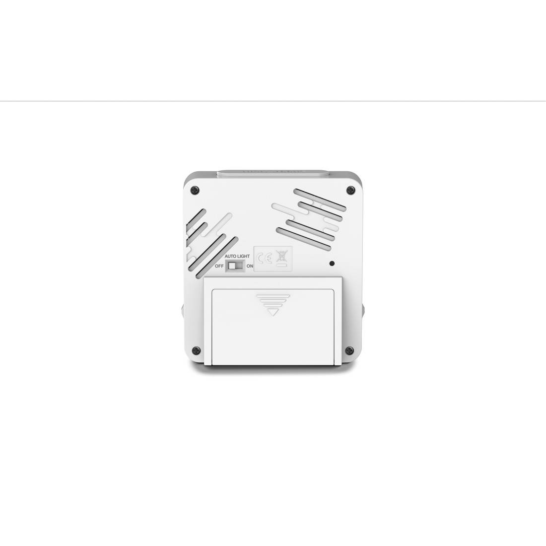 hama 00185894 Digitaler Funkwecker "Rhodos", LCD, Weiß-0