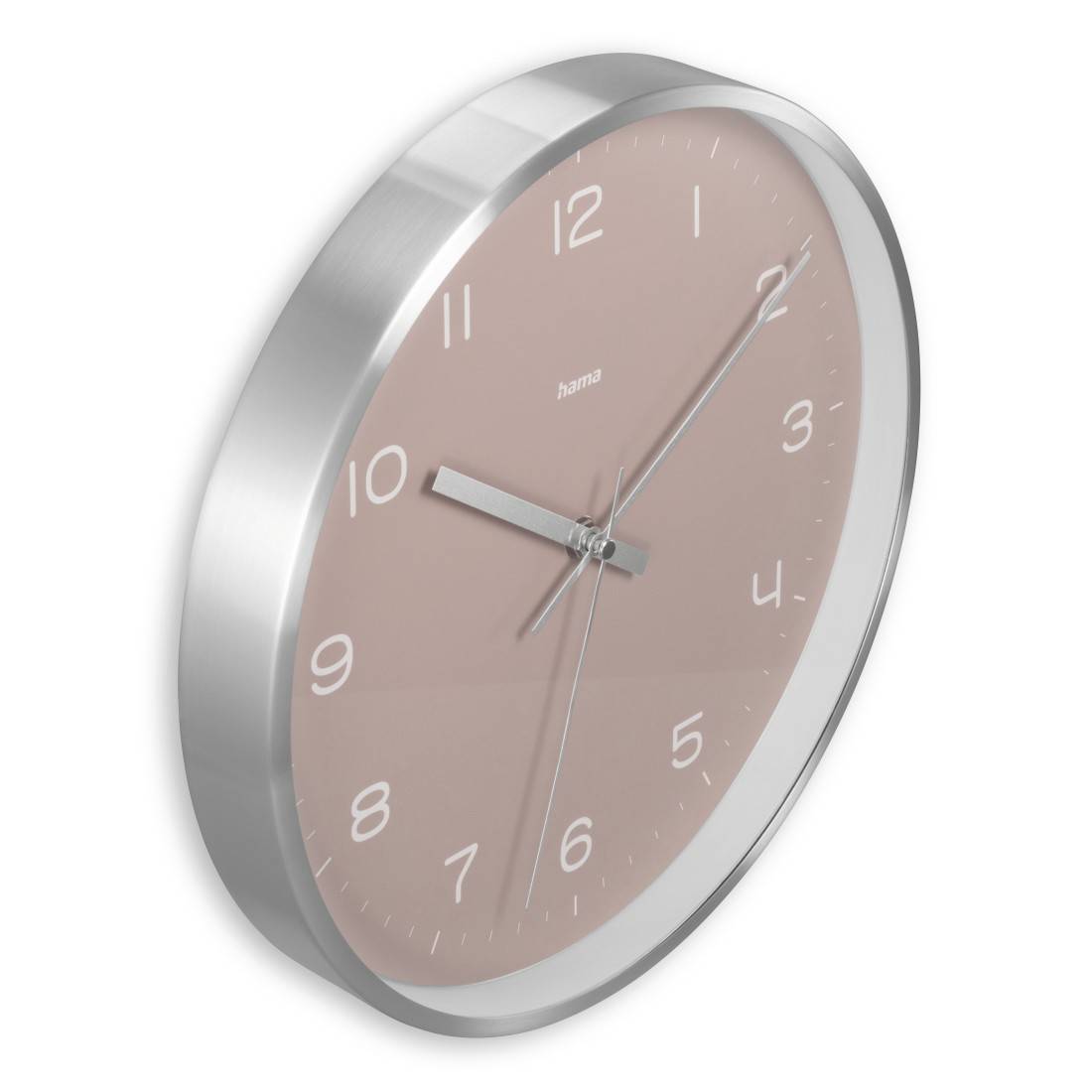 hama 00185883 Funkwanduhr "Fidschi", ohne Ticken, Ø 30 cm, Aluminium-0
