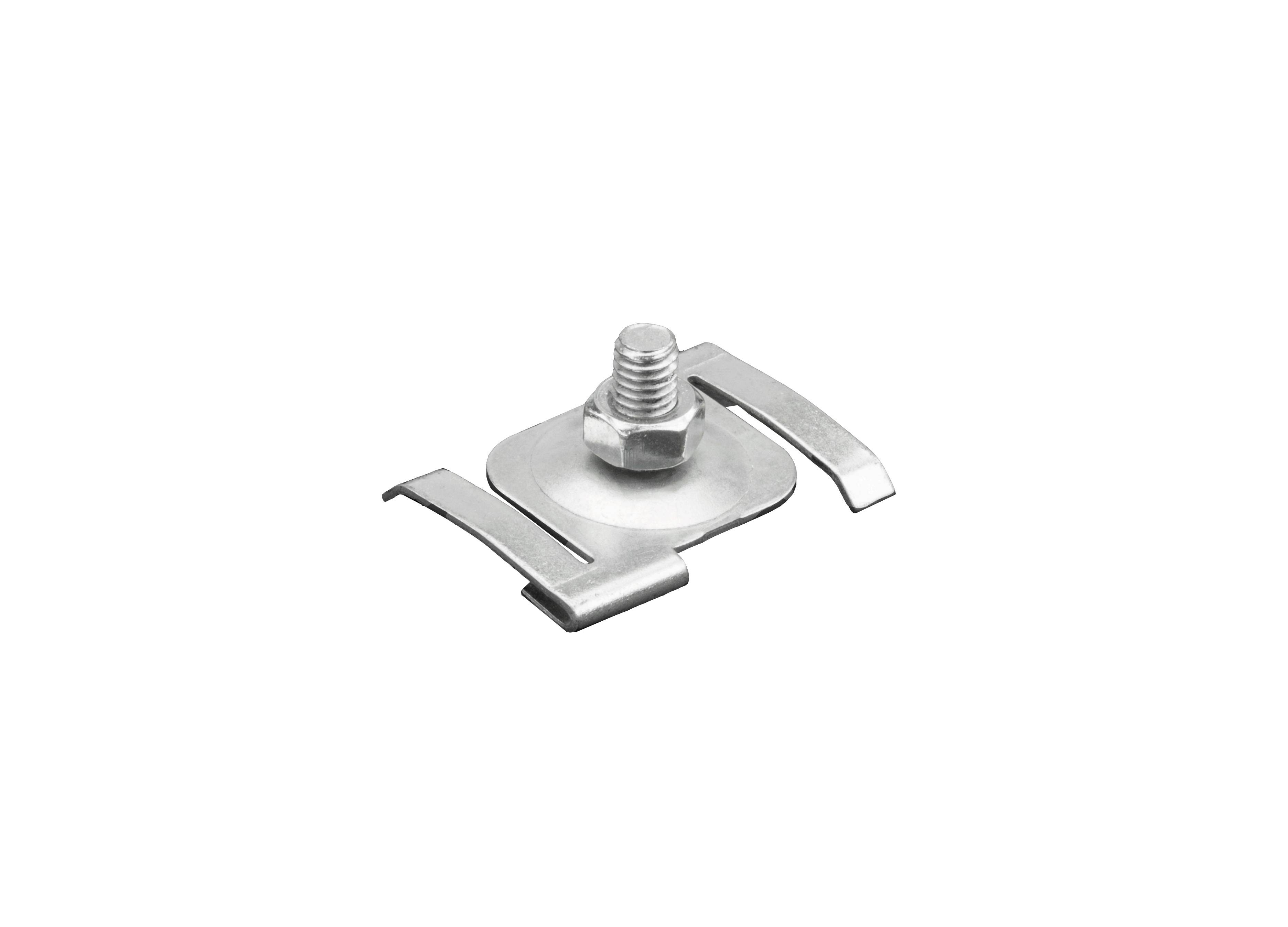 Halteclip für T-Schiene DC-003 mit Mutter ISO 4032 M6 für Deckenclip 99-018 - verzinkt-0