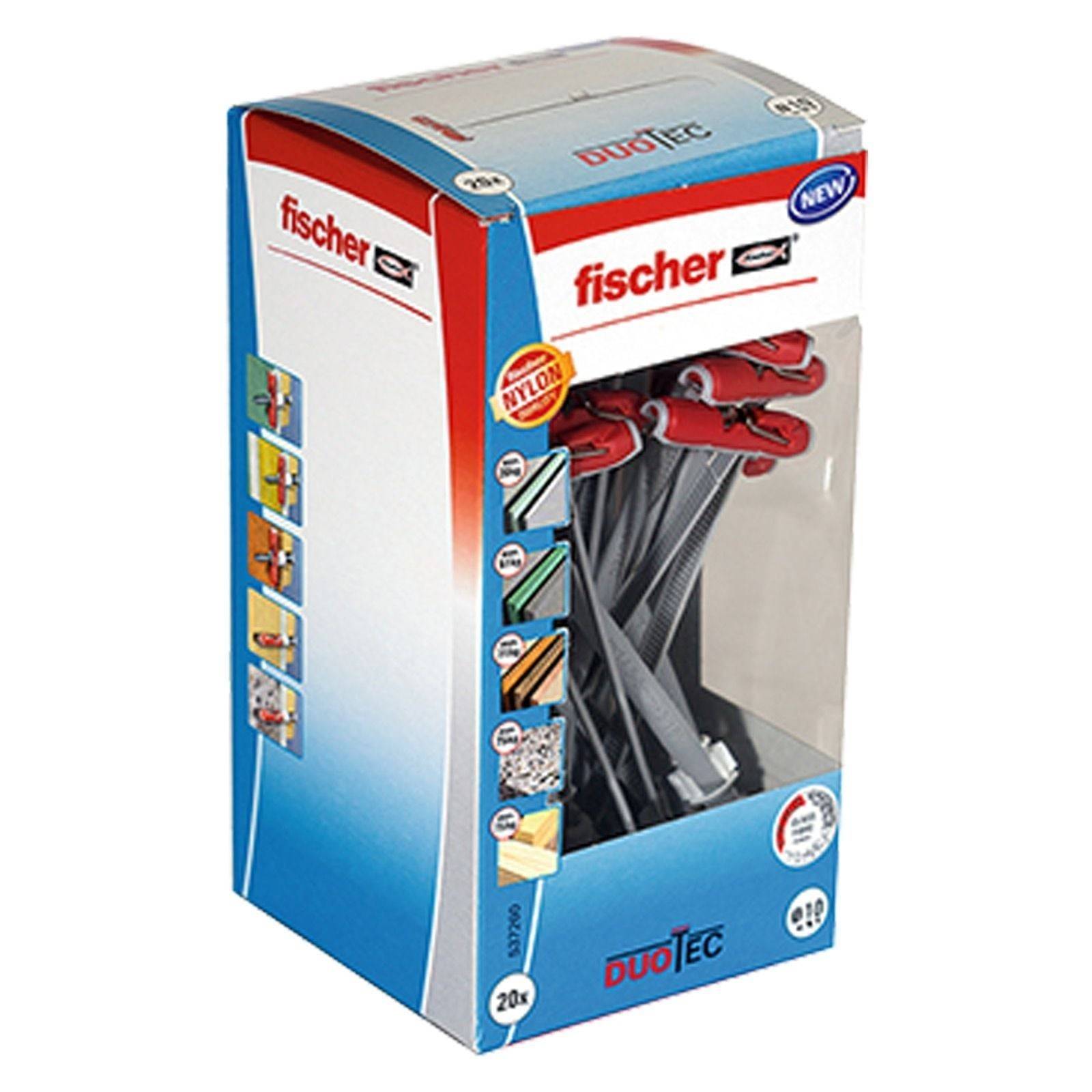 fischer DUOTEC 10, Dübel, Beton, Grau, 50 mm, 1 cm, 4,5 mm-1