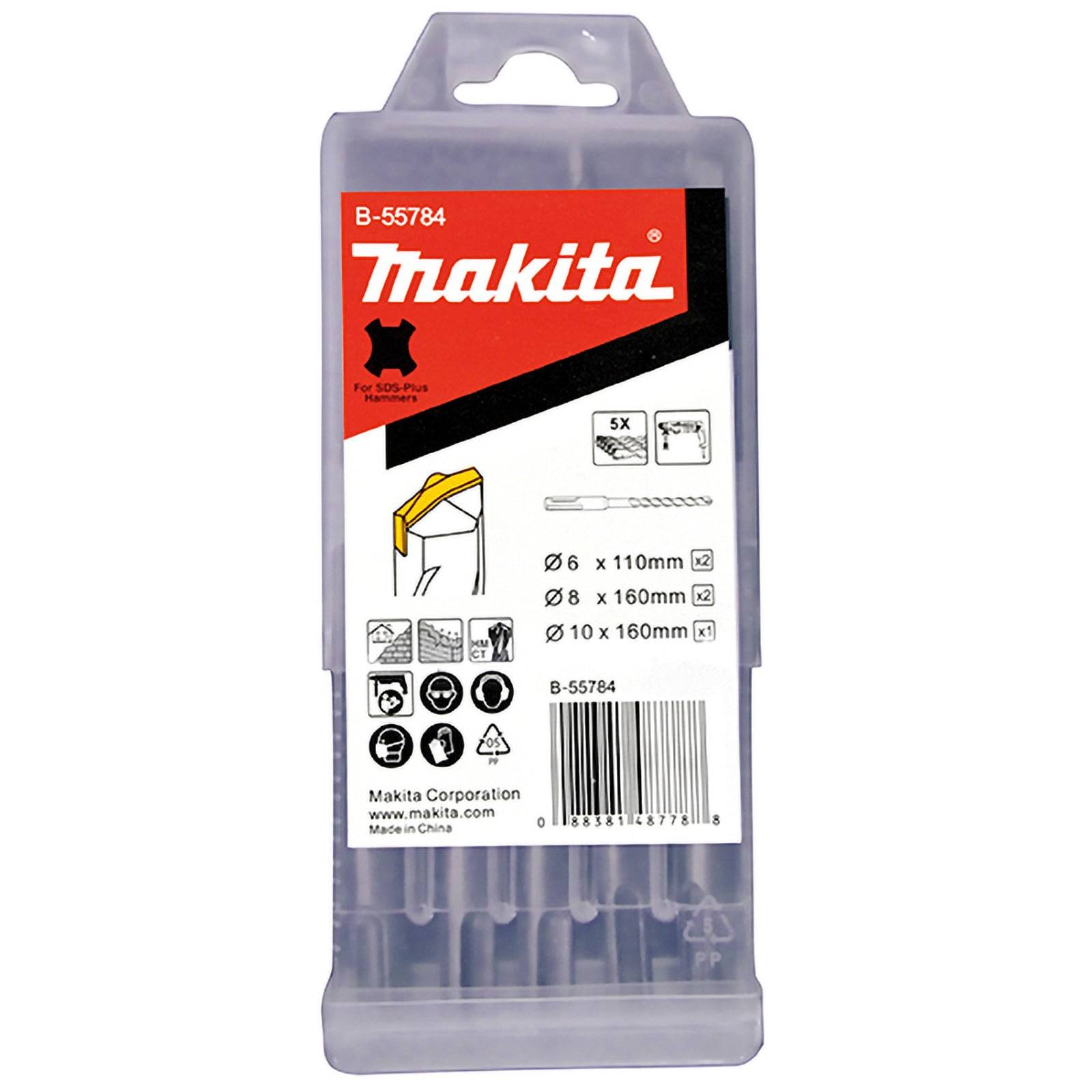 makita Bohrer-Set B-55784 5-tlg. SDS-Plus-1