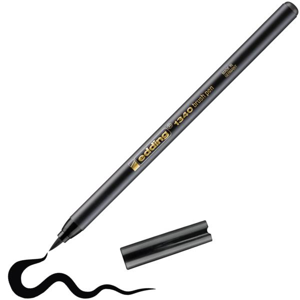 edding 1340 Pinselstift schwarz