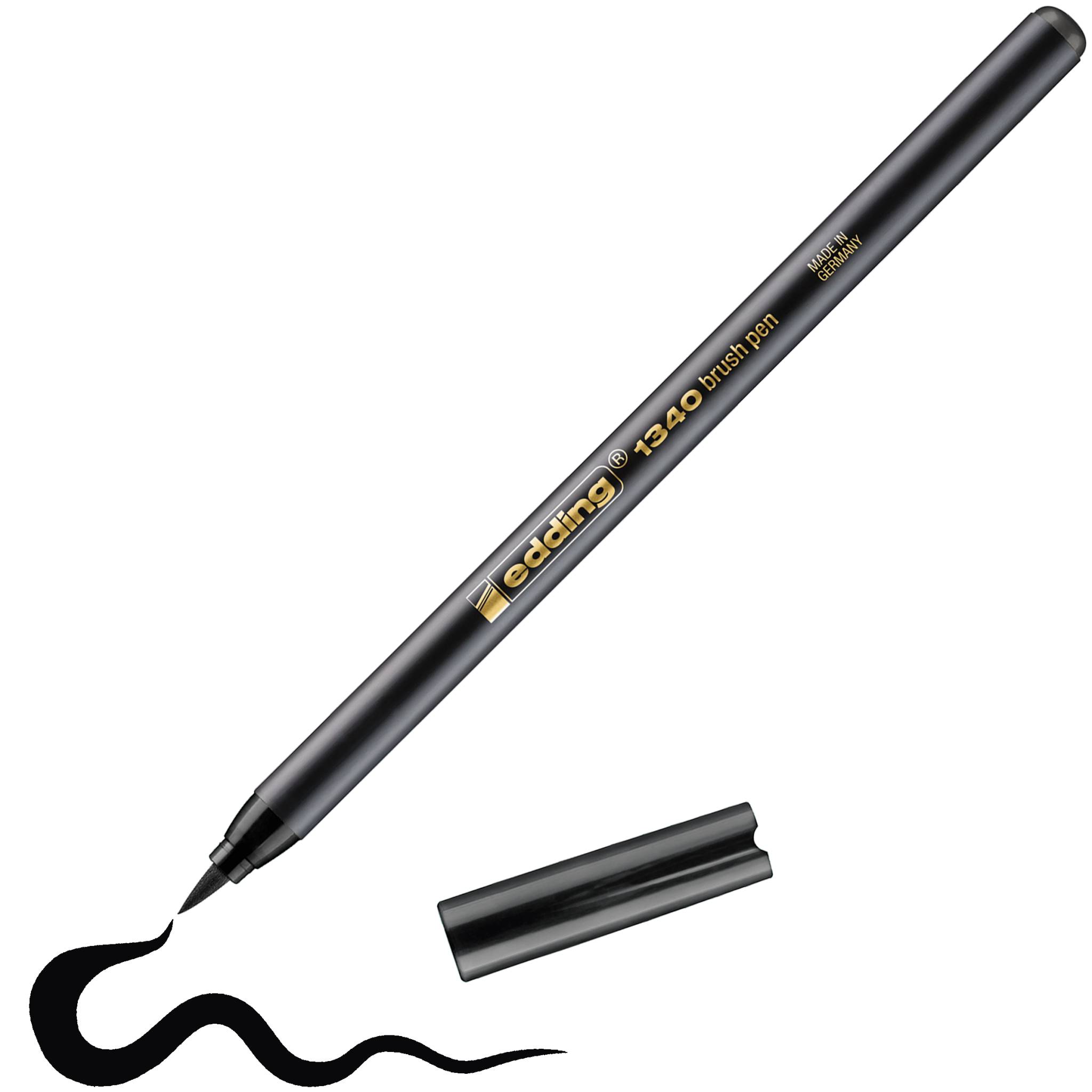 edding 1340 Pinselstift schwarz-0