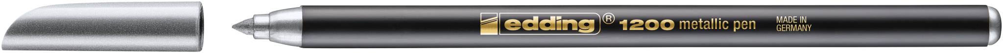 edding 1200 Fasermaler metallic silber-0