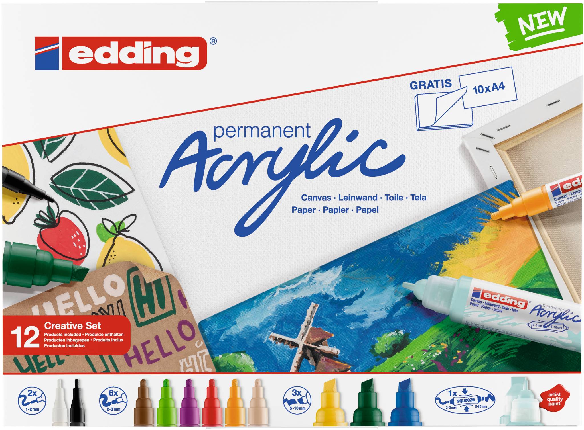edding 5000 Acrylmarker breit schwarz-1