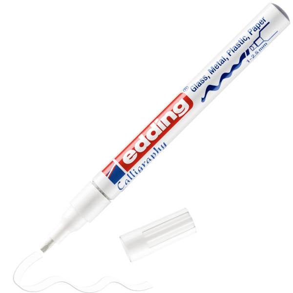 edding 753 Glanzlackmarker Kalligrafie weiß