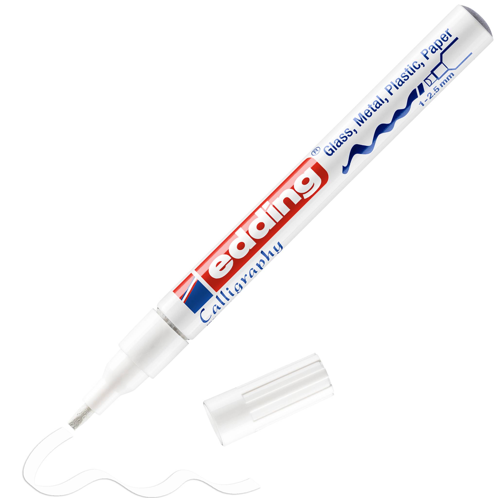 edding 753 Glanzlackmarker Kalligrafie weiß-0