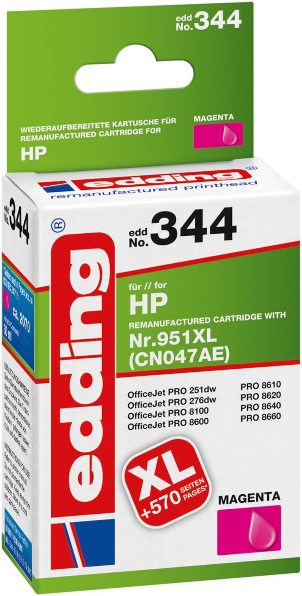 EDD-344 ersetzt HP 951XL (CN047AE) - magenta - 30 ml