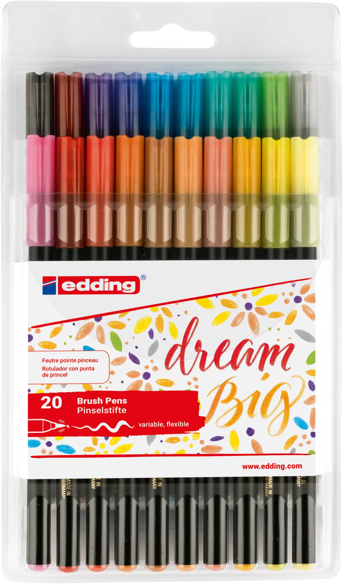 edding 1340 Pinselstift 20er-Set sortiert-0