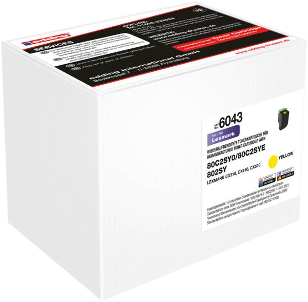 EDD-6043 ersetzt Lexmark 80C2SY0 / 802SY - gelb - 2.000 Seiten