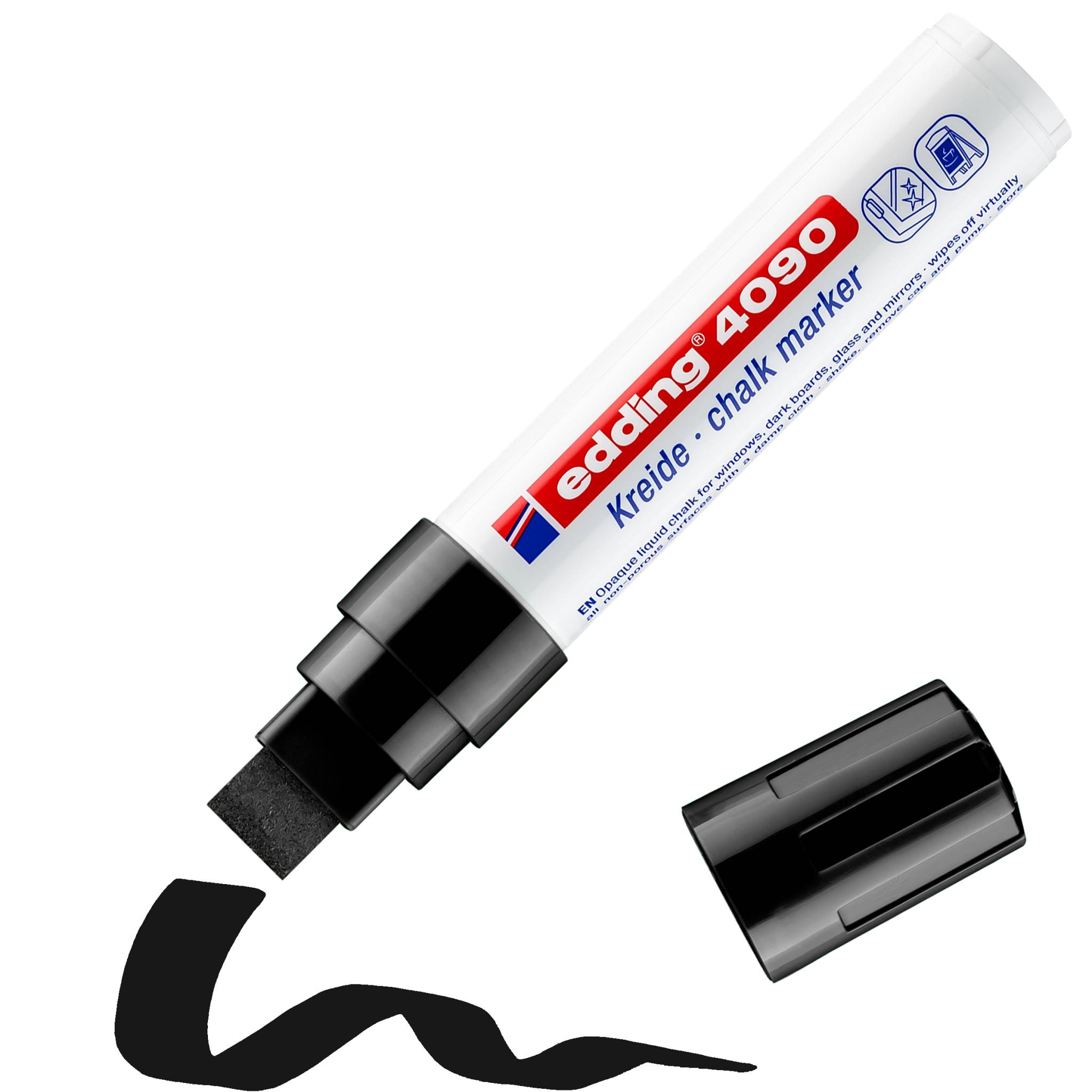 Edding 4090 4-4090-1-1001 Kreidemarker Schwarz 4 mm, 15 mm-1