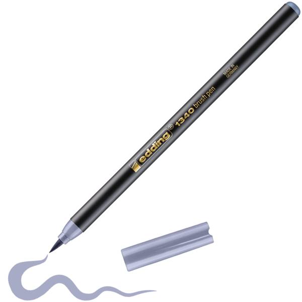 edding 1340 Pinselstift silbergrau