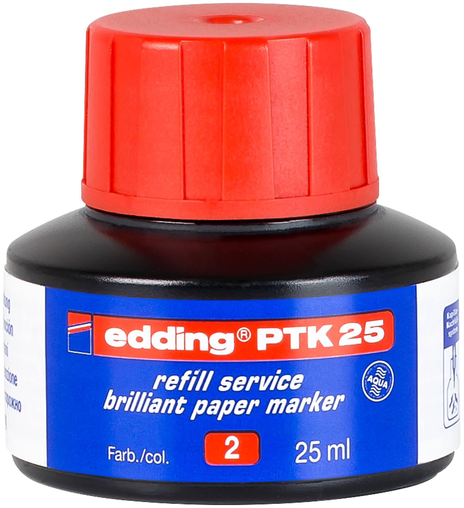 edding PTK 25 Nachfülltinte Brillant-Papiermarker rot-1