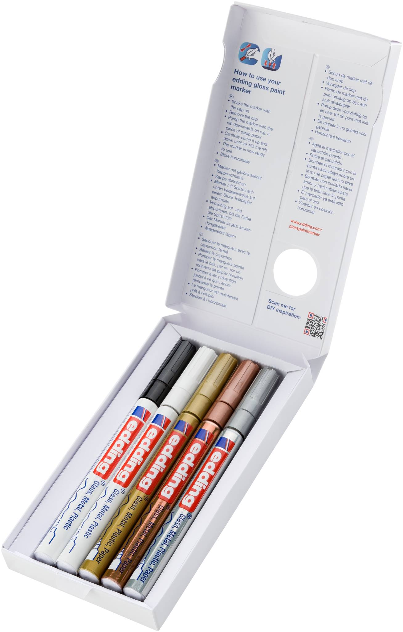 edding 780 Glanzlackmarker 5er-Set sortiert metallic basic-0
