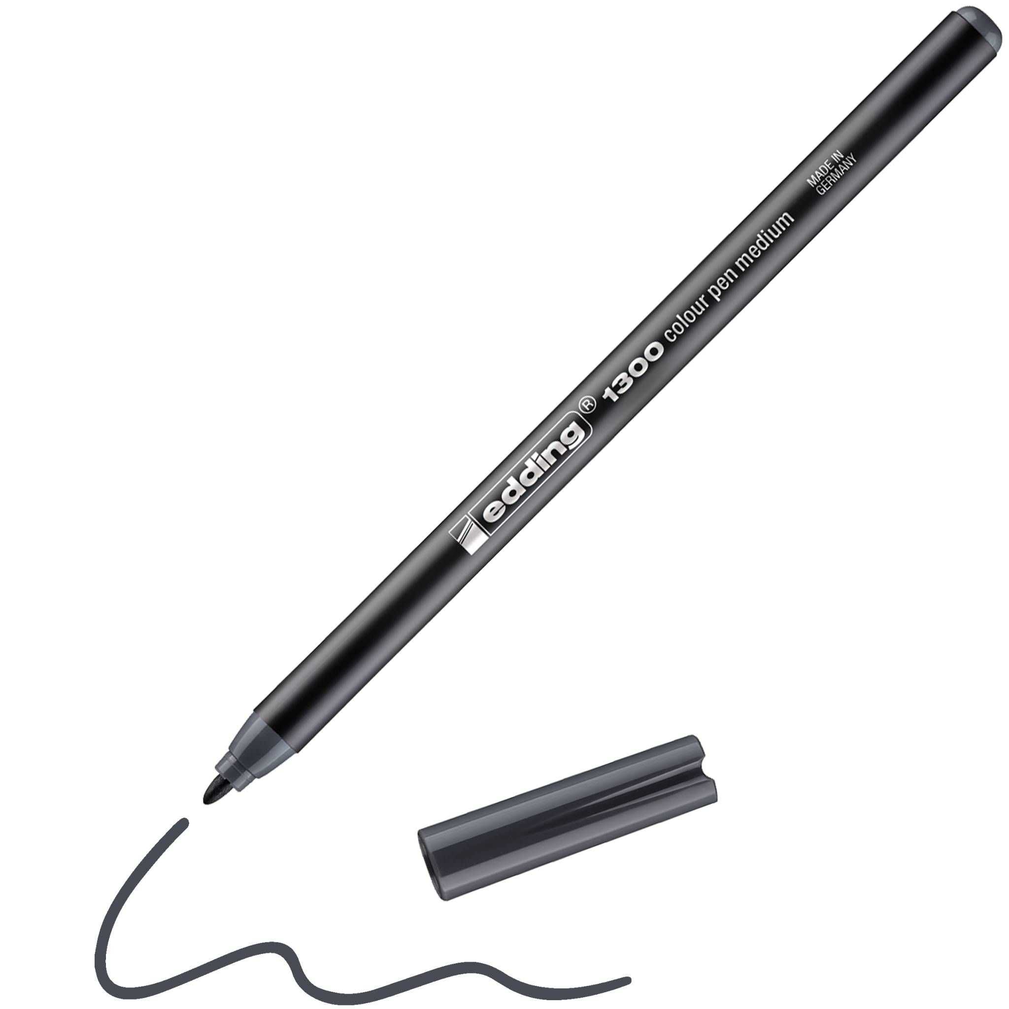 edding 1300 Fasermaler medium 2er-Blister schwarz-1