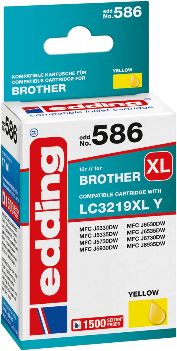EDD-586 ersetzt Brother LC3219XLY - gelb - 17 ml