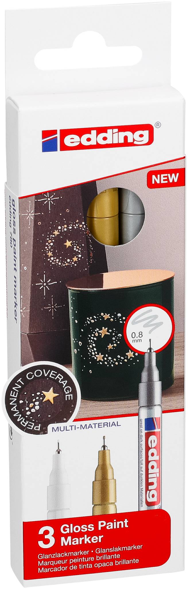 edding 780 Glanzlackmarker 3er-Set sortiert metallic-4