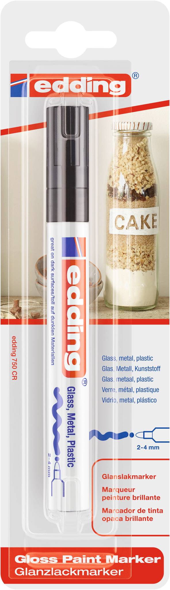 edding 750 Glanzlackmarker 1er-Blister schwarz-0