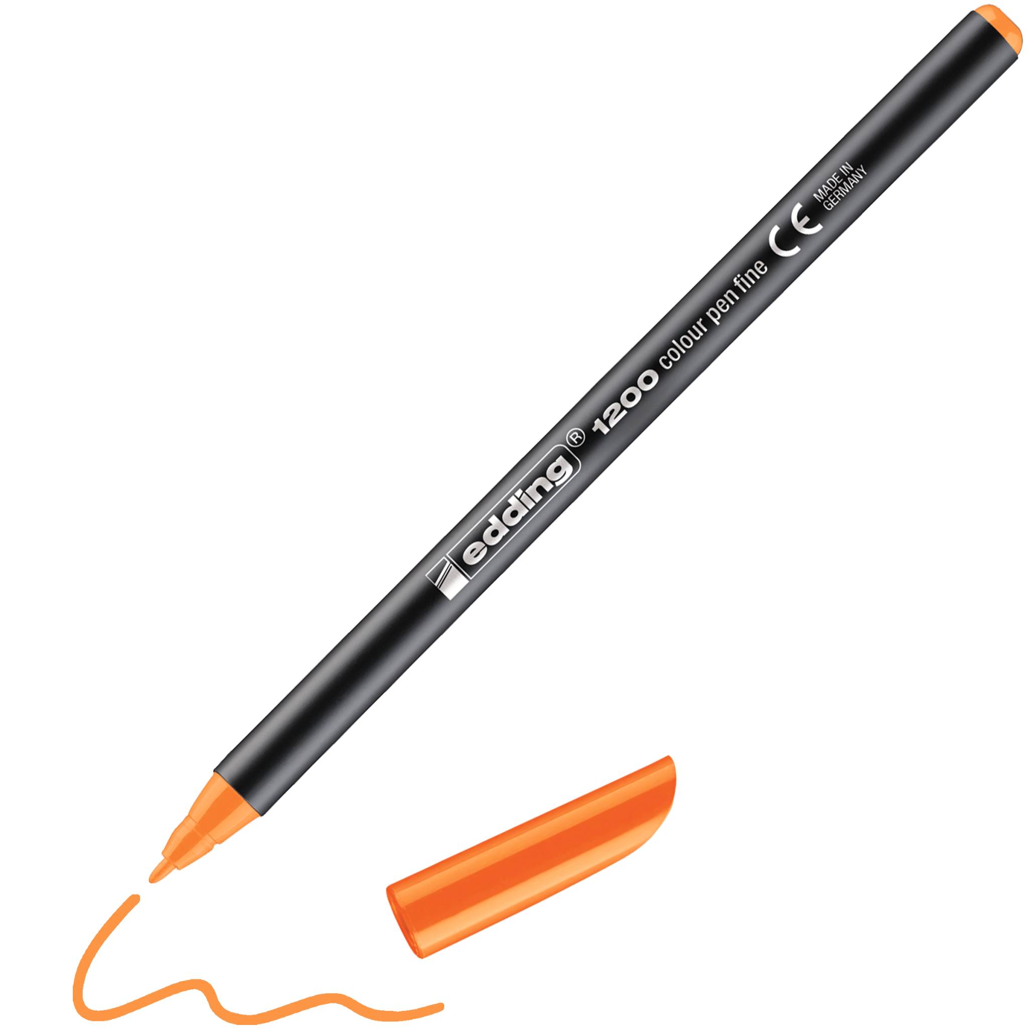 edding 1200 Fasermaler fein neonorange-0