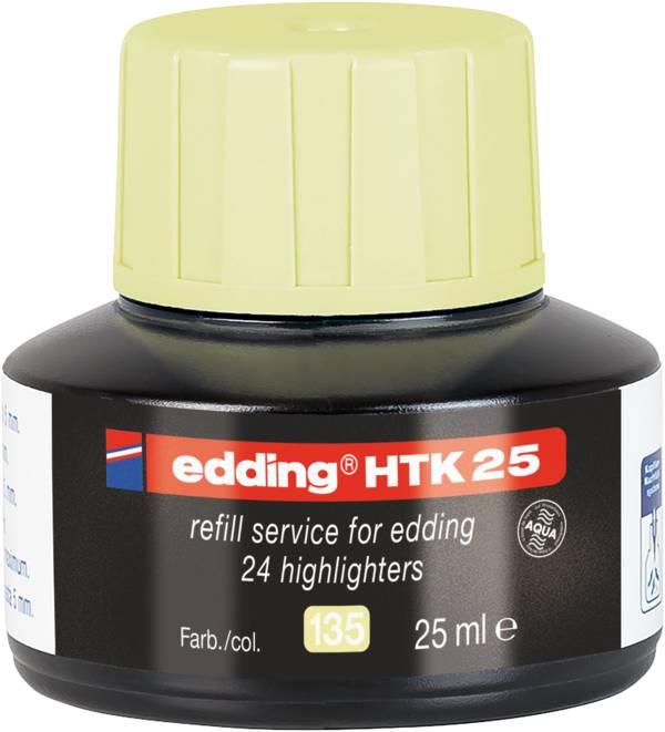 edding HTK 25 Nachfüllinte Textmarker pastellgelb