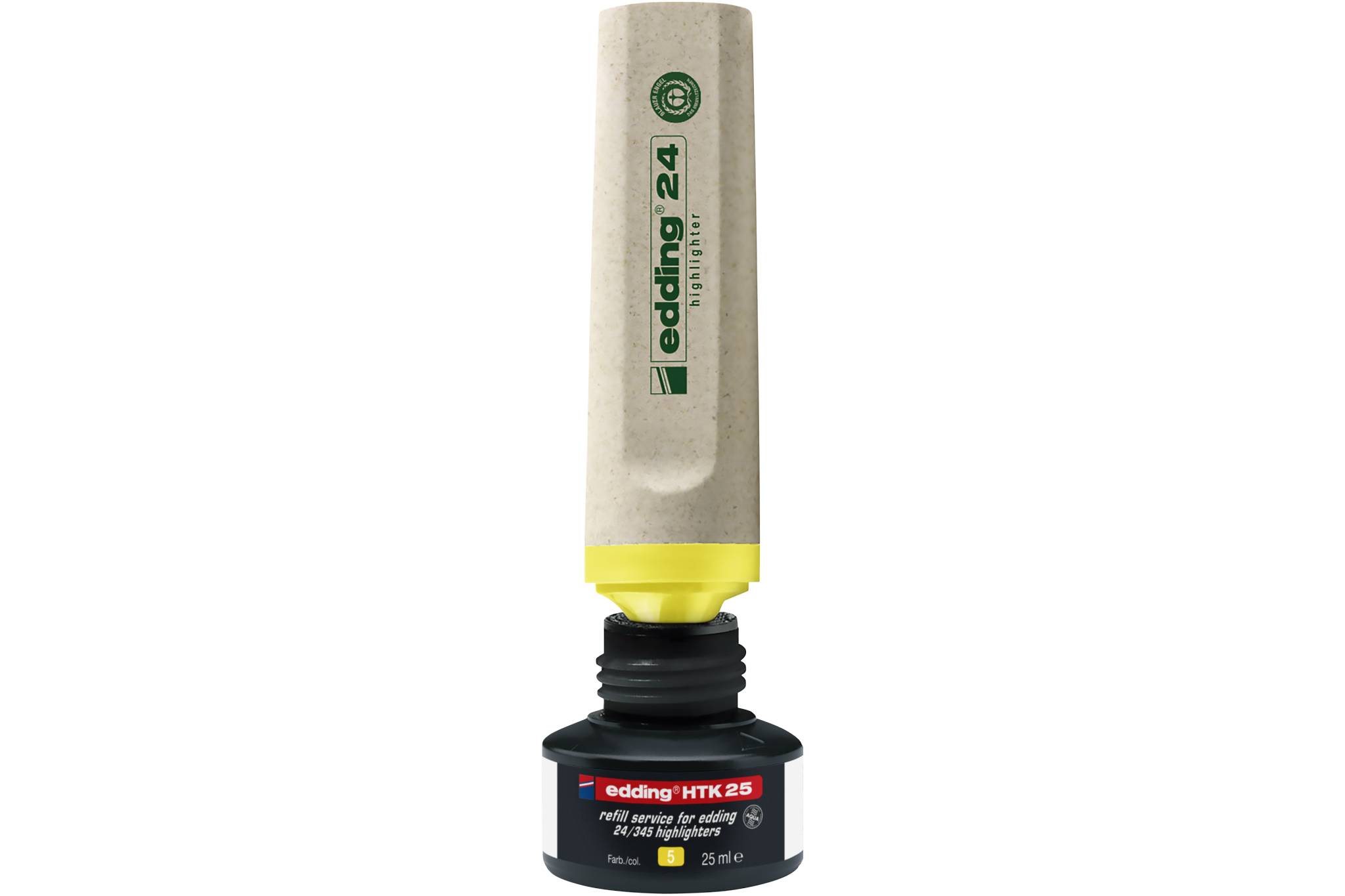 edding HTK 25 Nachfüllinte Textmarker pastellgelb-1