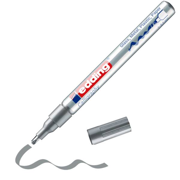 edding 753 Glanzlackmarker Kalligrafie silber