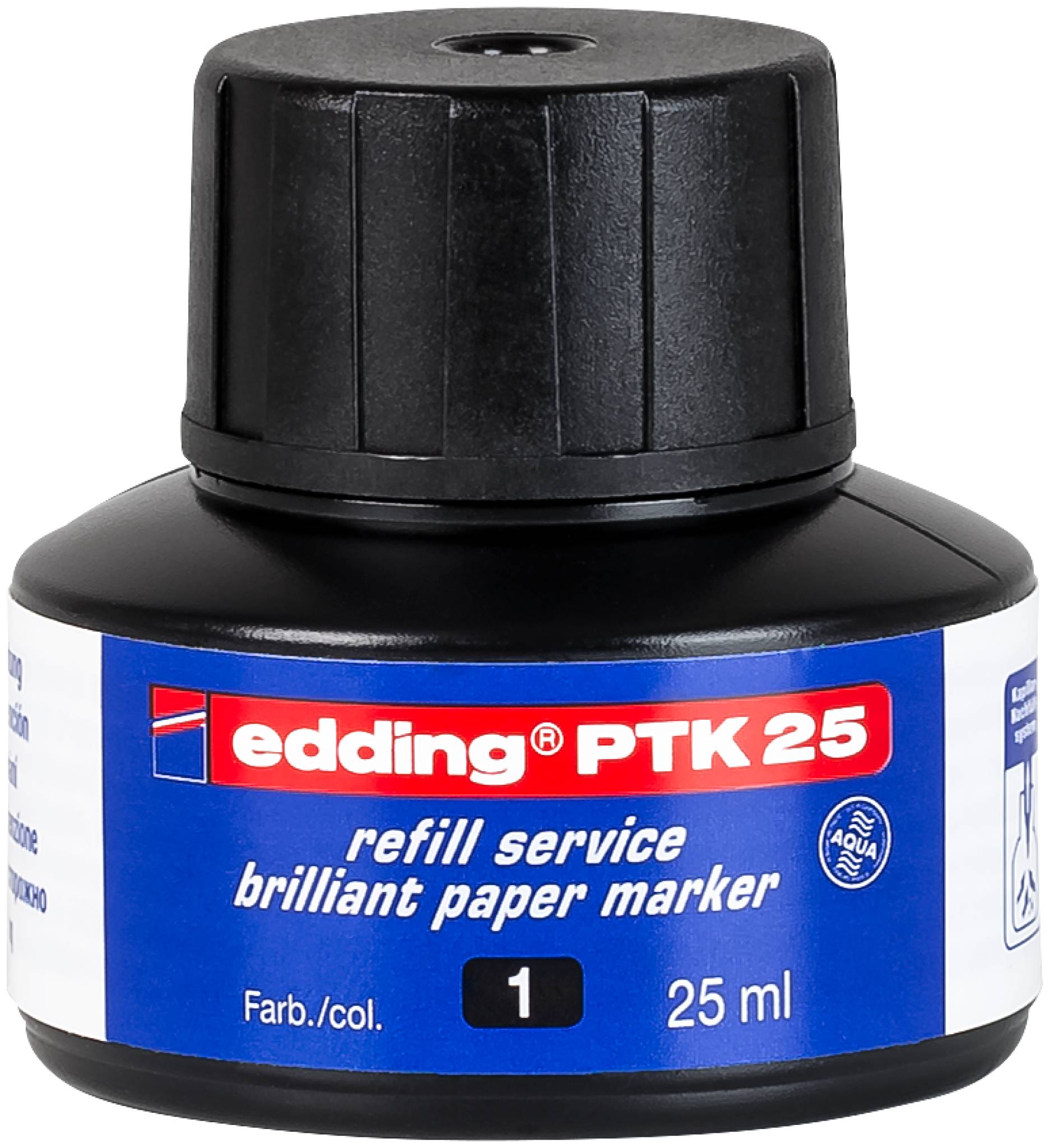 edding PTK 25 Nachfülltinte Brillant-Papiermarker schwarz-1