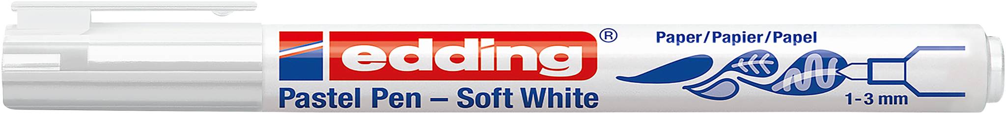 edding 1500 Pastellstift weiß-1