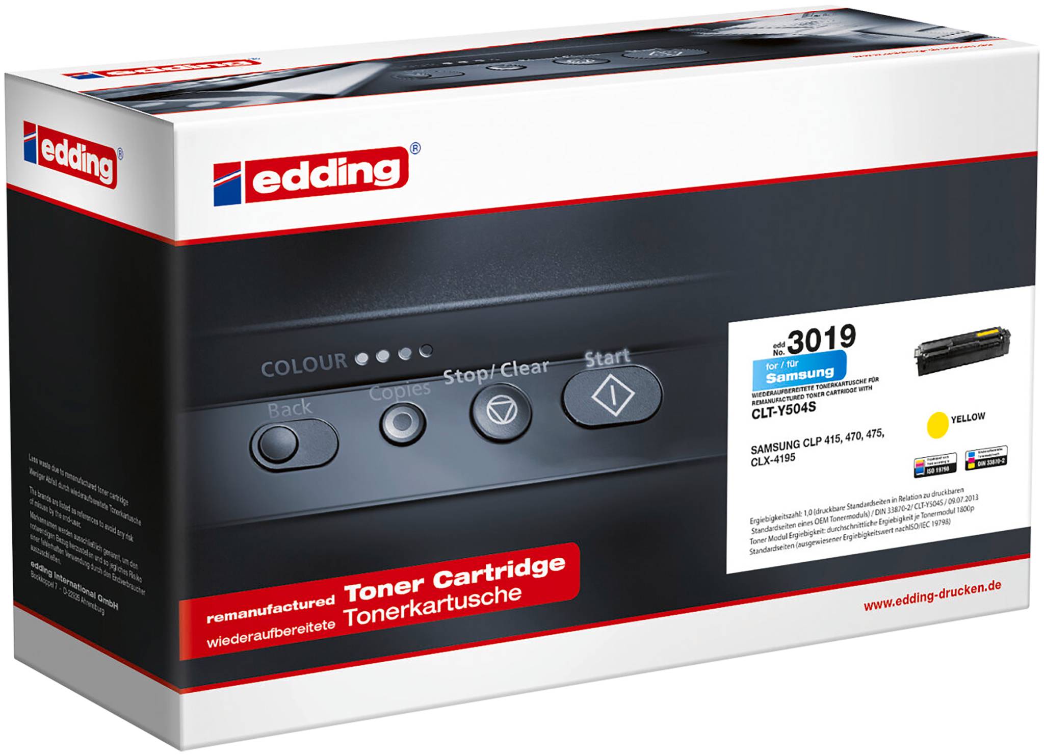 EDD-3019 ersetzt Samsung CLT-Y504S - gelb - 1.800 Seiten-0